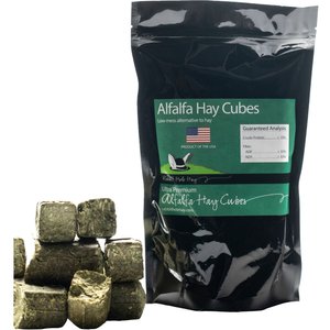 Rabbit Hole Hay All Natural Alfalfa Cubes Chinchilla, Rabbit, & Guinea Pig Food, 12-oz bag