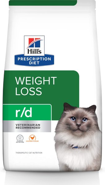 Hill's Prescription Diet r/d Weight Reduction Chicken Flavor Dry Cat Food, 8.5-lb bag slide 1 of 10