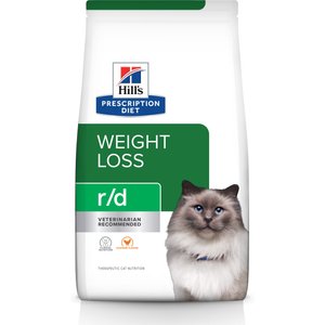Hill's Prescription Diet r/d Weight Reduction Chicken Flavor Dry Cat Food, 8.5-lb bag
