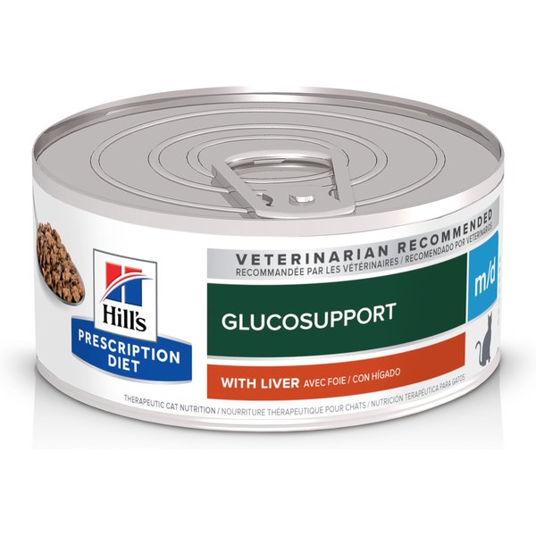 HILL'S PRESCRIPTION DIET m/d GlucoSupport with Liver Wet Cat Food, 5.5