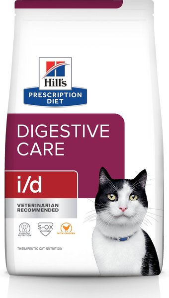 Hill's Prescription Diet i/d Digestive Care with Chicken Dry Cat Food, 4-lb bag slide 1 of 11
