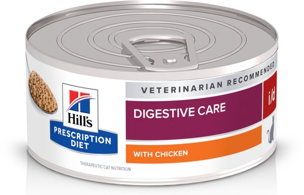 Hill's Prescription Diet i/d Digestive Care with Chicken Wet Cat Food, 5.5-oz, case of 24 slide 1 of 11