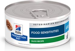 Hill's Prescription Diet d/d Skin/Food Sensitivities Duck Formula Canned Cat Food, 5.5-oz, case of 24