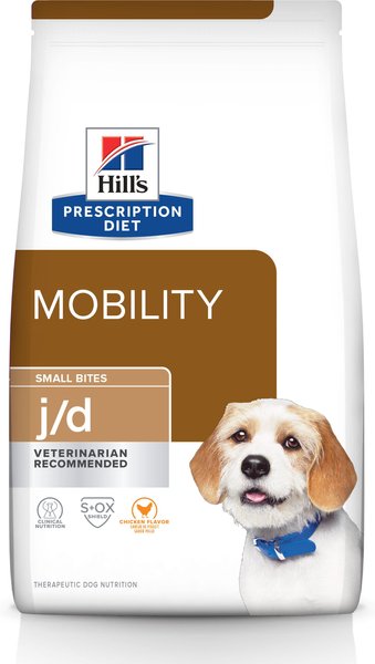 Hill's Prescription Diet j/d Joint Care Small Bites Chicken Flavor Dry Dog Food, 8.5-lb bag slide 1 of 11