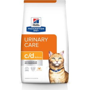 Hill's Prescription Diet c/d Multicare Urinary Care with Chicken Dry Cat Food, 4-lb bag
