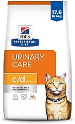 Hill's Prescription Diet c/d Multicare Urinary Care with Chicken Dry Cat Food, 17.6-lb bag