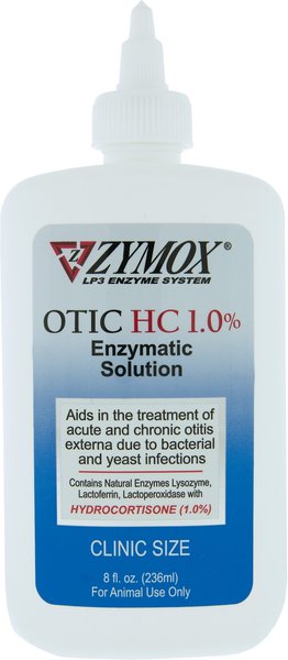 Zymox Otic Dog & Cat Ear Infection Treatment with Hydrocortisone, 8-oz bottle slide 1 of 10