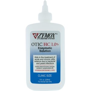 Zymox Otic Dog & Cat Ear Infection Treatment with Hydrocortisone, 8-oz bottle
