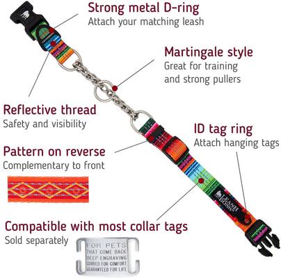 Show full view: Leash Boss Chain Martingale Dog Collar, Orange, Small slide 2 of 7