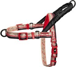 Leashboss Patterned No Pull Dog Harness, Beige/Red, Small