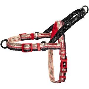 Leashboss Patterned No Pull Dog Harness, Beige/Red, Medium