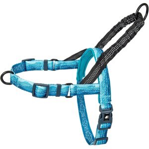 Leashboss Patterned No Pull Dog Harness, Blue, Large