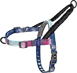 Leash Boss Patterned No Pull Dog Harness, Purple/Pink, Small