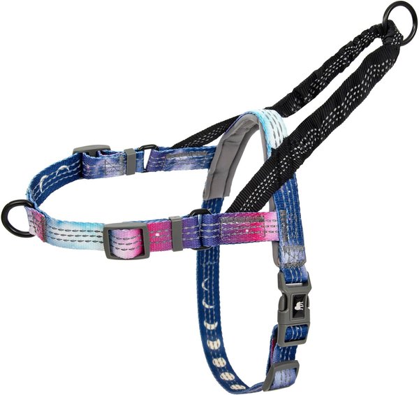 Leashboss Patterned No Pull Dog Harness, Purple/Pink, Small slide 1 of 6