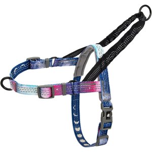 Leashboss Patterned No Pull Dog Harness, Purple/Pink, Small