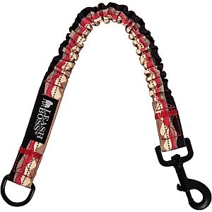 Leashboss Patterned Bungee Extension, 18-in, Beige/Red
