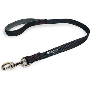 Leashboss Padded Handle Short Dog Leash, Black, 30-in