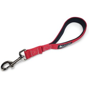 Leashboss Padded Handle Short Dog Leash, Red, 12-in