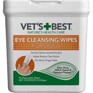 Vet's Best Aloe Vera & Witch Hazel Eye Cleansing Wipes for Dogs, 50 Count