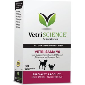 VetriScience VETRI SAMe 90 Tablets Liver Supplement for Cats & Dogs, 30 count