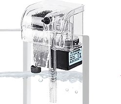 SunGrow Hang On Back Aquarium HOB Filter for Small Turtle & Betta Fish Tank Maintenance 
