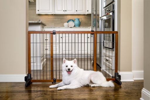 Carlson Pet Products Design Studio Freestanding Extra Wide Dog Gate, 28-in