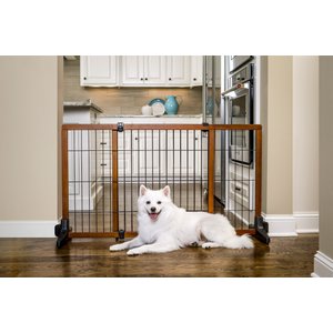 Carlson Pet Products Design Studio Freestanding Extra Wide Dog Gate, 28-in