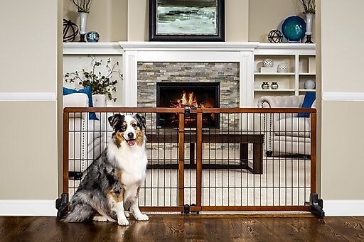 Carlson Pet Products Design Studio Freestanding Extra Wide Dog Gate, 28-in