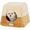 Show in main carousel: Armarkat Cave Shape Covered Cat & Dog Bed, Brown/Beige slide 5 of 11