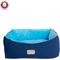 Show in main carousel: Armarkat Bolster Cat & Dog Bed with Removable Cover, Navy Blue/Sky Blue slide 2 of 10