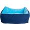 Show in main carousel: Armarkat Bolster Cat & Dog Bed with Removable Cover, Navy Blue/Sky Blue slide 6 of 10