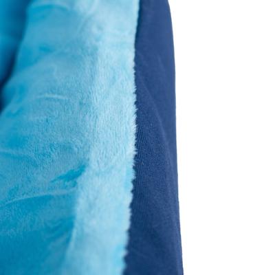 Show full view: Armarkat Bolster Cat & Dog Bed with Removable Cover, Navy Blue/Sky Blue slide 8 of 10