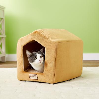 Show full view: Armarkat Cave Shape Covered Cat & Dog Bed, Brown/Beige slide 4 of 12