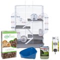 Small Pet Starter Kit - Prevue Pet Products Hamster Playhouse, Carefresh Bedding, Kaytee Feeer, Lixit Water Bottle, Frisco Litter Box