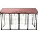 TRIXIE Deluxe Outdoor Dog Kennel with Cover, XX-Large, Black/Burgundy