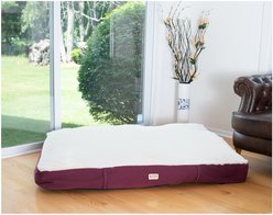 Armarkat Dog Pillow Bed with Removable Cover, Burgundy/Ivory, Medium
