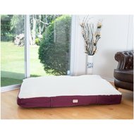 Armarkat Dog Pillow Bed w/Removable Cover, Burgundy/Ivory