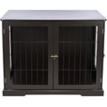 TRIXIE Wood & Wire Furniture Side Table Pet Crate, Large, Espresso Brown