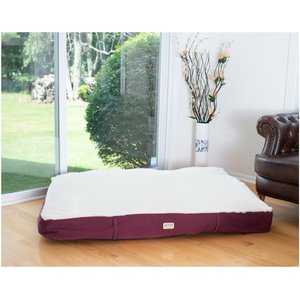Armarkat Dog Pillow Bed w/Removable Cover, Burgundy/Ivory, X-Large