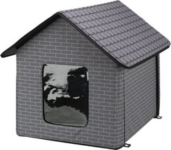 TRIXIE Insulated Outdoor Cat & Dog House, Gray