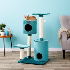 Armarkat Classic Real Wood Cat Tree & Condo, Dark Green, 43-in