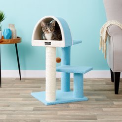 Armarkat Faux Fleece Covered Real Wood Cat Tree, Sky Blue, 30-in