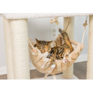 Armarkat 73-in Faux Fleece Cat Tree & Condo, Ivory