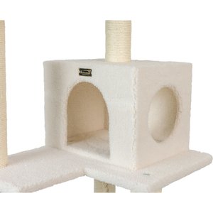 Armarkat 73-in Faux Fleece Cat Tree & Condo, Ivory