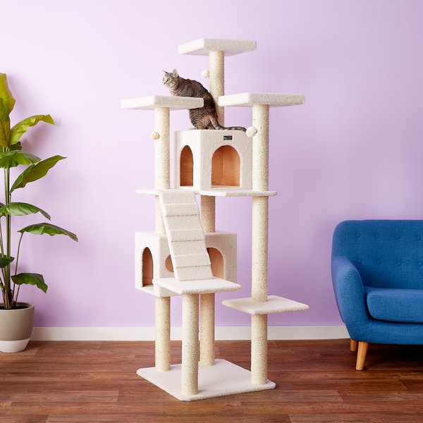 Temporarily Unavailable ARMARKAT 77 in Faux Fleece Cat Tree Condo Ivory Chewy