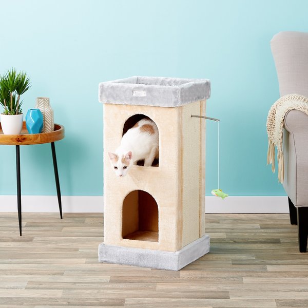 Armarkat Faux Fur Covered, Real Wood Cat Condo, Beige, 32-in slide 1 of 9