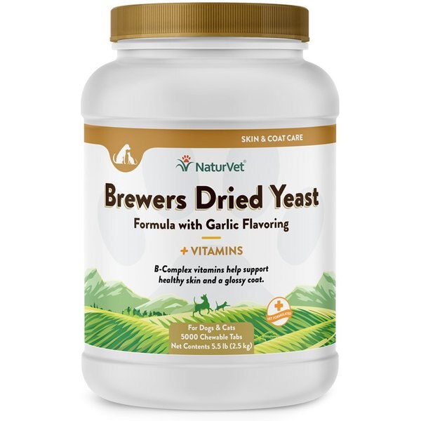 NATURVET Brewer's Dried Yeast with Garlic Chewable Tablets Skin & Coat