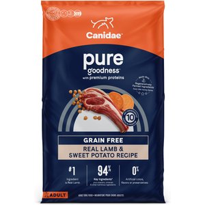 CANIDAE Grain-Free PURE Limited Ingredient Lamb & Pea Recipe Dry Dog Food, 12-lb bag