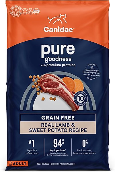 CANIDAE Grain-Free PURE Limited Ingredient Lamb & Pea Recipe Dry Dog Food, 24-lb bag slide 1 of 9