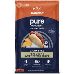 CANIDAE Pure Goodness Real Duck & Sweet Potato Recipe Adult Dry Dog Food, 4-lb bag